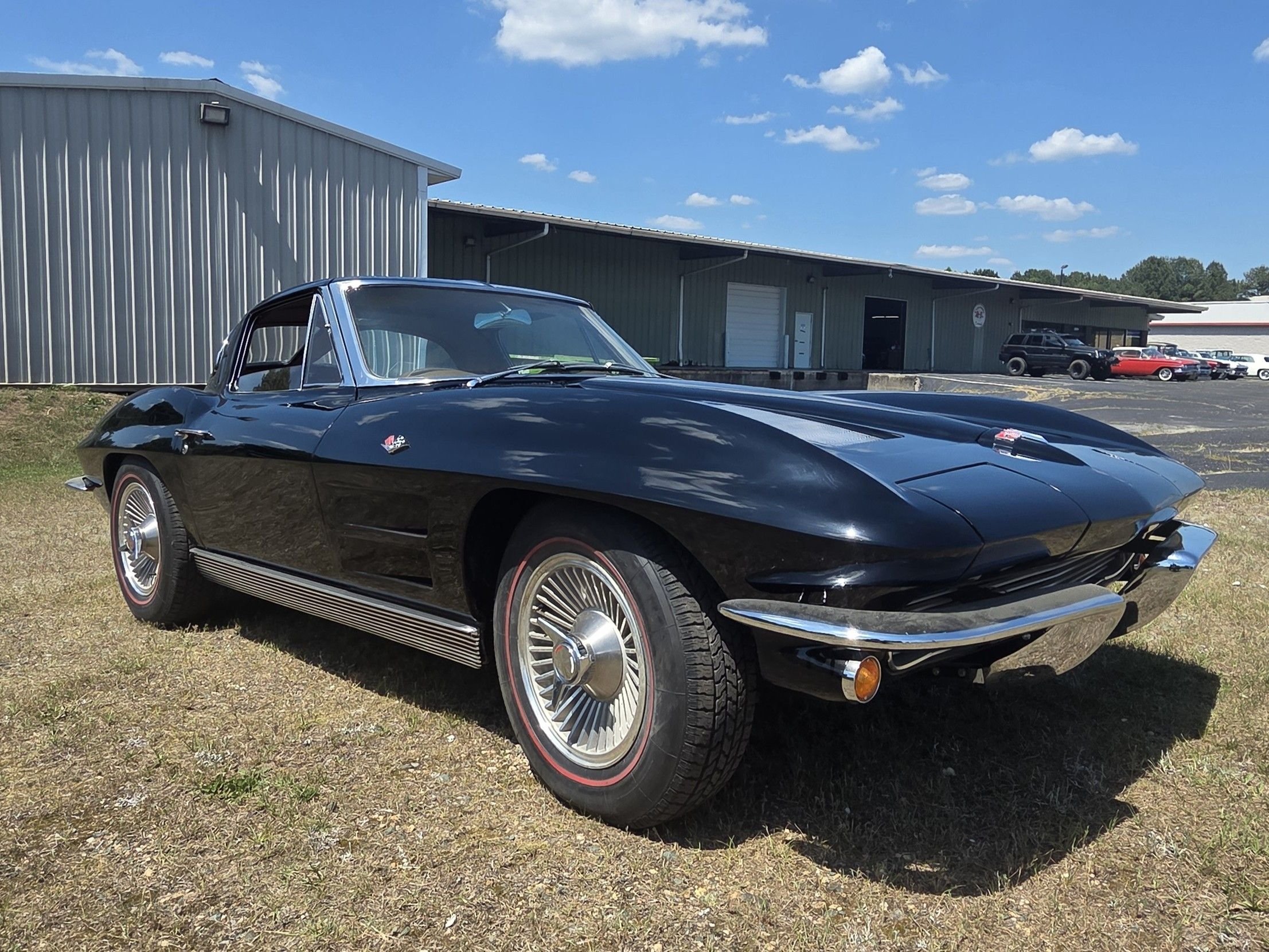 split window Chevy muscle car at auction