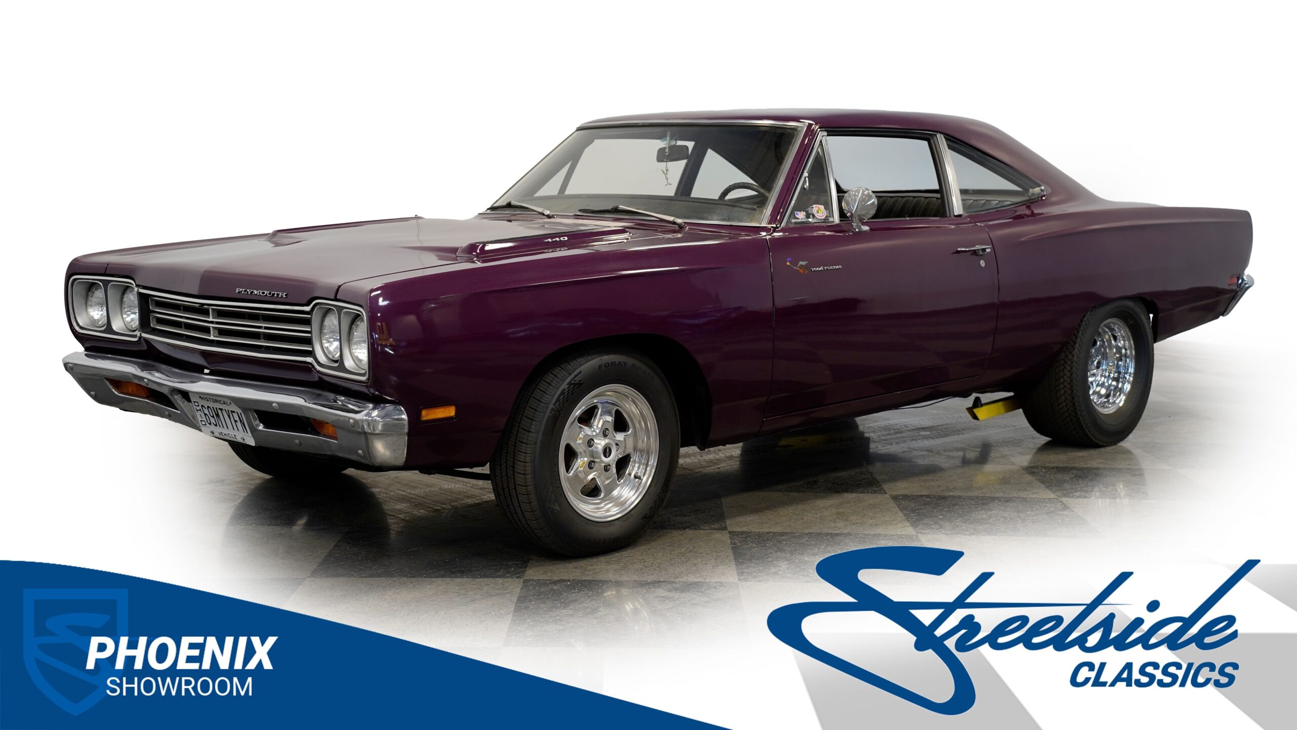 440 V8, 4SPD MAN, PWR DISCS, HOLLEY 4BBL, DUAL EXH, 8 3/4 REAR, PURPLE MOPAR MUSCLE
