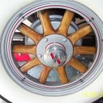 wood spoke wheels on a 1930 Durant 407