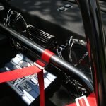 Alpine stereo system, roll bar
