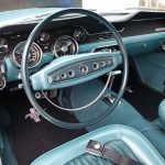 vinyl seats finished in 2-tone Light and Dark Aqua