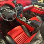 Red and Charcoal leather bucket seats