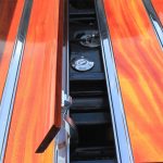 African mahogany bed with stainless rails