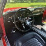 black vinyl bucket seat interior