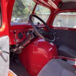 grey and red interior