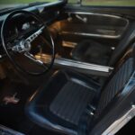 black leather interior