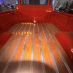 wood slotted pickup bed